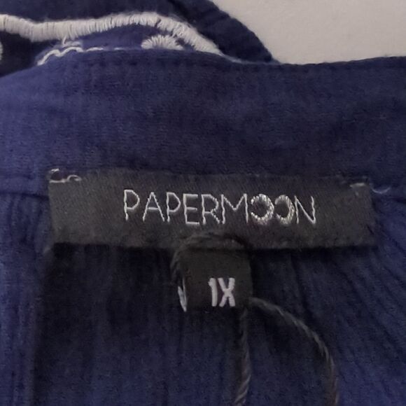 NWT Papermoon Navy and White Blouse - Picture 7 of 9